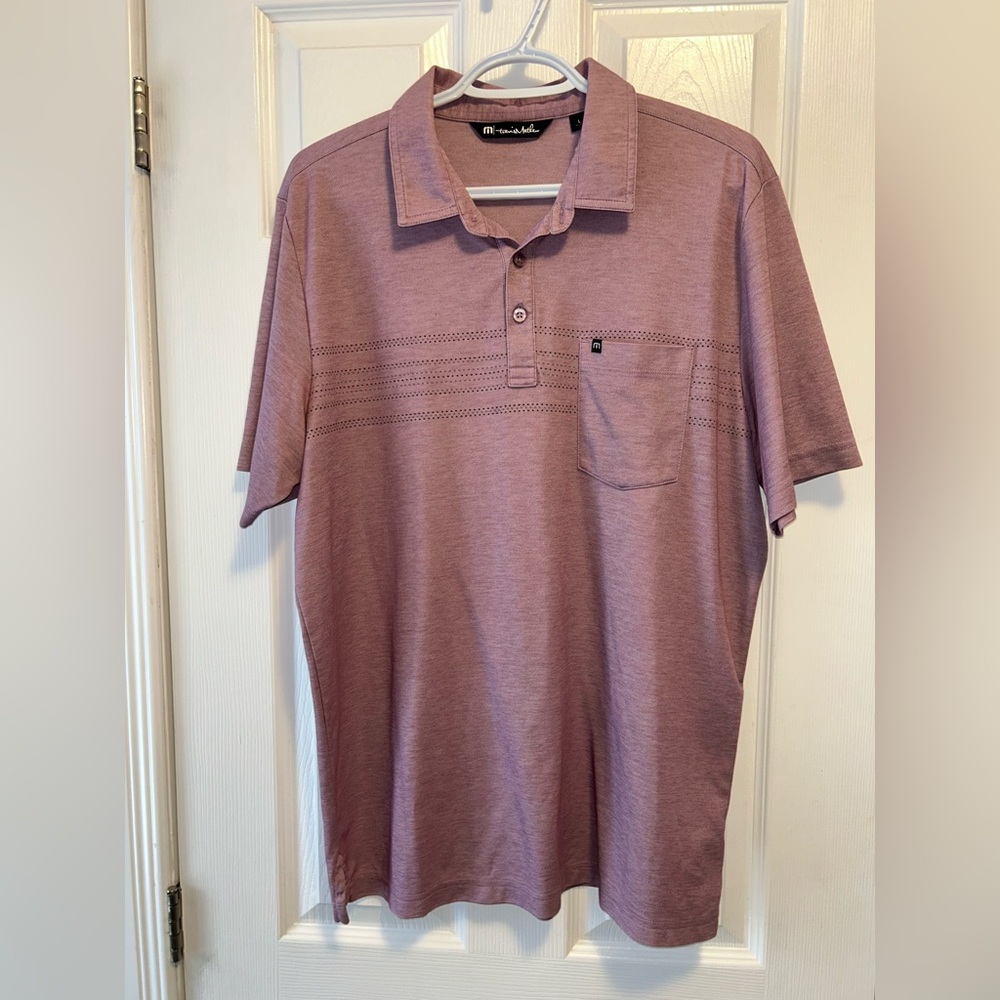 Travis Mathew Dusty Rose Polo Shirt